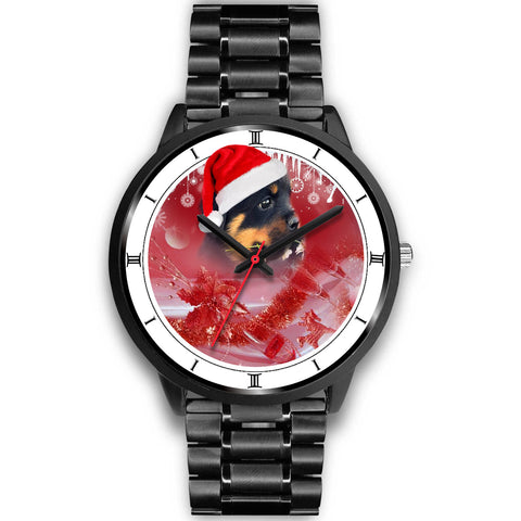 Cute Rottweiler Christmas Special Wrist Watch