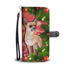 Cute Chihuahua Dog Christmas Print Wallet Case