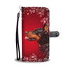 Doberman Pinscher Dog Christmas Print Wallet Case