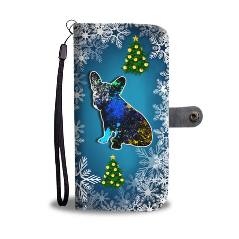 French Bulldog Art Christmas Print Wallet Case