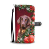 German Longhair Dog Christmas Print Wallet Case