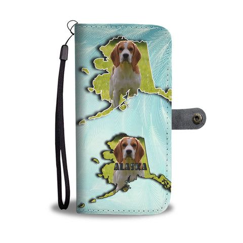 Cute Beagle Dog Print Wallet CaseAK State
