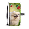 Pekingese Dog On Christmas Print Wallet Case