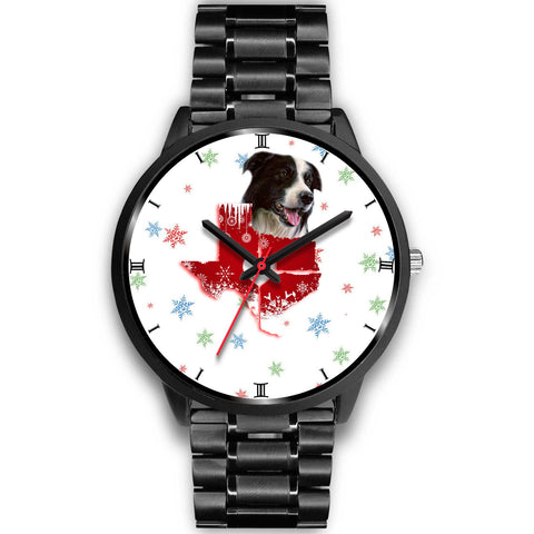 Border Collie Texas Christmas Special Wrist Watch