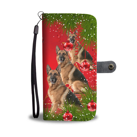 German Shepherd Dog Christmas Print Wallet Case