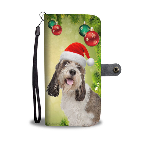 Petit Basset Griffon Vendéen On Christmas Print Wallet Case