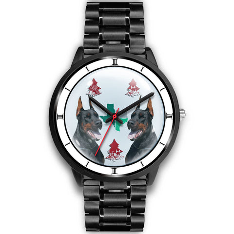 Doberman Pinscher Texas Christmas Special Wrist Watch