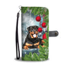 Rottweiler Dog Art Christmas Print Wallet Case