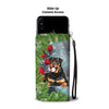 Rottweiler Dog Art Christmas Print Wallet Case