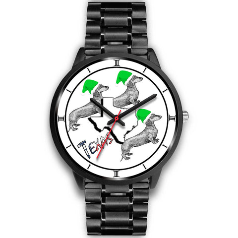 Cute Dachshund Dog Texas Christmas Special Wrist Watch