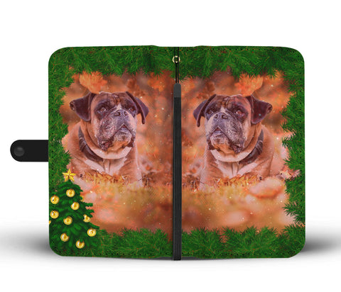 Boxer Dog Christmas Print Wallet Case