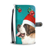 St. Bernard Print On Christmas Wallet Case