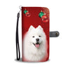 Cute Samoyed Dog On Christmas Wallet Case