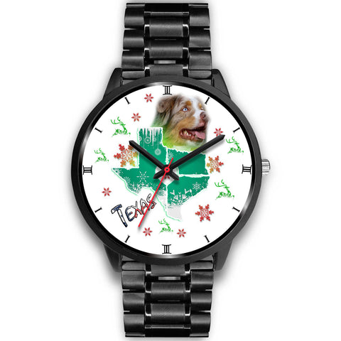 Australian Shepherd Dog Texas Christmas Special Wrist Watch