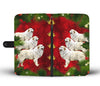 Great Pyrenees Dog Art Christmas Print Wallet Case