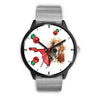 Basset Hound On Christmas Florida Wrist Watch