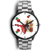 Basset Hound On Christmas Florida Wrist Watch