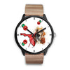 Basset Hound On Christmas Florida Wrist Watch