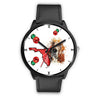 Basset Hound On Christmas Florida Wrist Watch