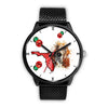 Basset Hound On Christmas Florida Wrist Watch