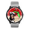 Bernese Mountain Dog On Christmas Florida Wrist Watch