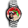 Bernese Mountain Dog On Christmas Florida Wrist Watch