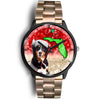 Bernese Mountain Dog On Christmas Florida Wrist Watch