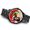 Bernese Mountain Dog On Christmas Florida Wrist Watch