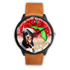 Bernese Mountain Dog On Christmas Florida Wrist Watch