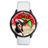 Bernese Mountain Dog On Christmas Florida Wrist Watch