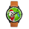 Lovely Bichon Frise On Christmas Florida Wrist Watch