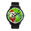Lovely Bichon Frise On Christmas Florida Wrist Watch