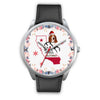 Basset Hound California Christmas Special Silver Wrist Watch