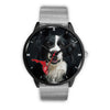 Border Collie On Christmas Florida Wrist Watch