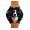 Border Collie On Christmas Florida Wrist Watch