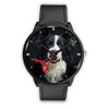 Border Collie On Christmas Florida Wrist Watch