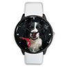 Border Collie On Christmas Florida Wrist Watch