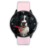 Border Collie On Christmas Florida Wrist Watch