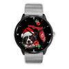 Cute Border Collie On Christmas Florida Wrist Watch