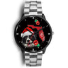 Cute Border Collie On Christmas Florida Wrist Watch