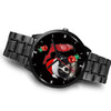 Cute Border Collie On Christmas Florida Wrist Watch