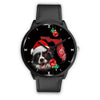 Cute Border Collie On Christmas Florida Wrist Watch