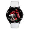 Cute Border Collie On Christmas Florida Wrist Watch