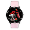 Cute Border Collie On Christmas Florida Wrist Watch