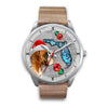 Boxer Dog On Christmas Florida Wrist Watch