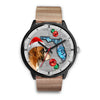Boxer Dog On Christmas Florida Black Wrist Watch