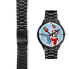 Cardigan Welsh Corgi On Christmas Wrist Watch