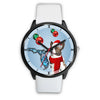 Cardigan Welsh Corgi On Christmas Wrist Watch