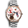 Cesky Terrier On Christmas Florida Wrist Watch