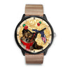 Chihuahua Dog On Christmas Florida Wrist Watch